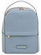 Leather Women's Backpack Shoulder Bag Light Blue