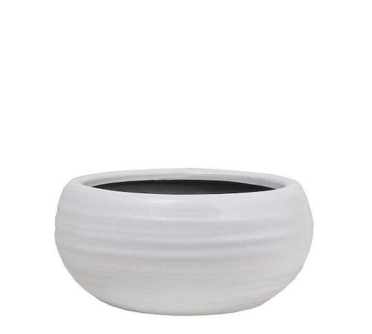 Zaros Dekorative Schale Keramik Weiß 23.5x12cm