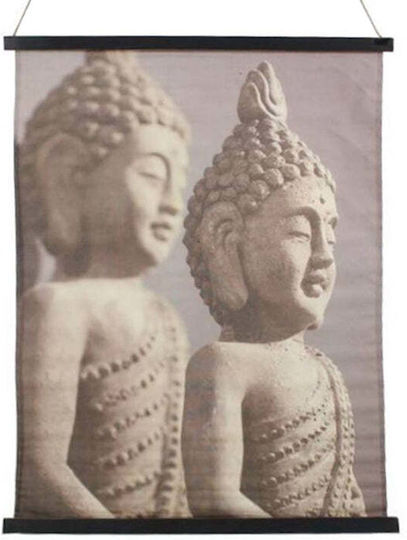 Zaros Окачено Декоративно Екрю от Текстил 100x2x80см