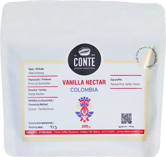 Conte a Paris Καφές Espresso Arabica Colombia Vanilla σε Κόκκους 200gr
