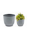 Lamela Kunststoff Blumentopf Grau 14,3x14,3cm