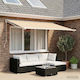 vidaXL Awning Fabric Blue with PU Coating 2.5x3.5m