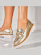 Women's Moccasins in Gold Colour