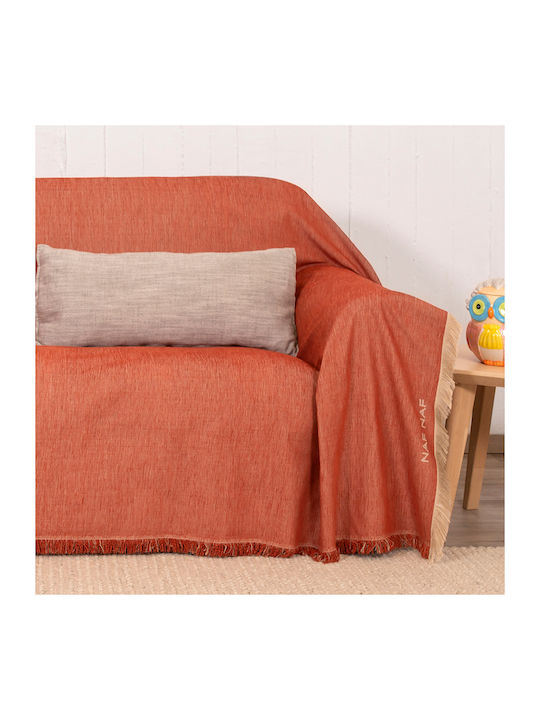 Naf Naf Highline Three-Seater Sofa Throw Chenille 180x300cm Terra