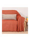 Naf Naf Highline Three-Seater Sofa Throw Chenille 180x300cm Terra