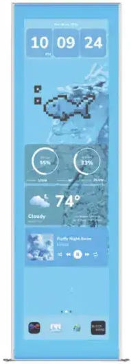 Hyte Y70 Touch Display Upgrade Blueberry Milk 36.8 Cm 14.5 Inch Blue 14.5-inch Touchscreen
