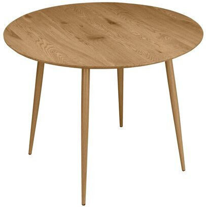 Denton 761 Round Dining Room Table Extendable Wooden Oak 76x76cm