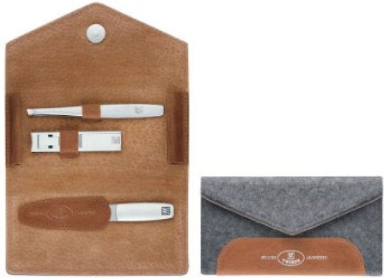 Zwilling 97698-005-0 Twinox Travel Manicure Set – Gray Felt Case 3 Pieces