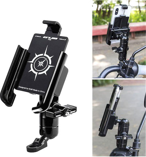 Gub P50 Motorcycle Phone Mount with Adjustable Arm for Mirror