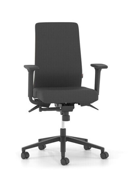 Smart Office Chair with Adjustable Arms Black