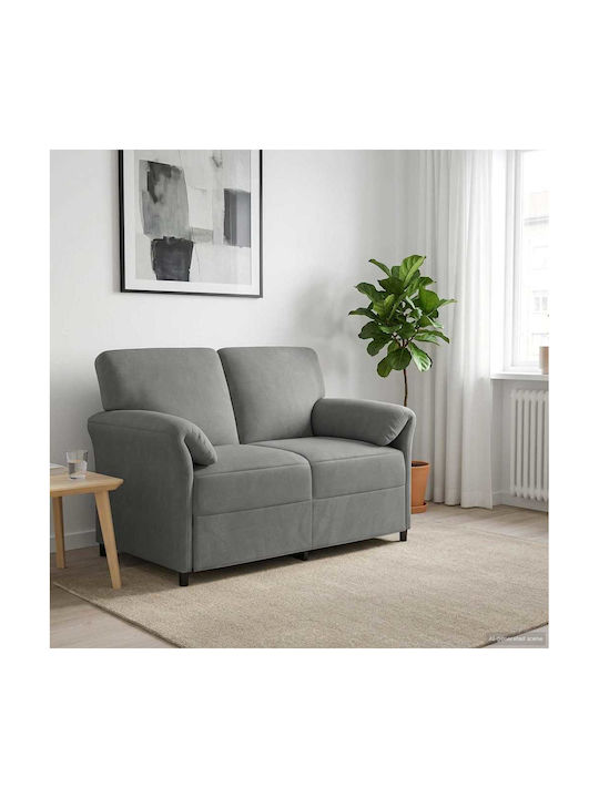 Canapea Cu Două Locuri Din Catifea Gri 138x83x95cm