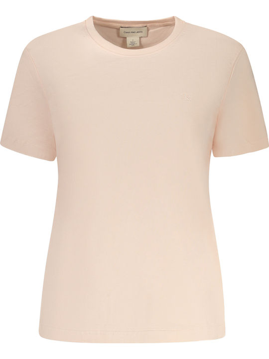 Calvin Klein Damenbluse Baumwoll-Kurzärmelig Rosa