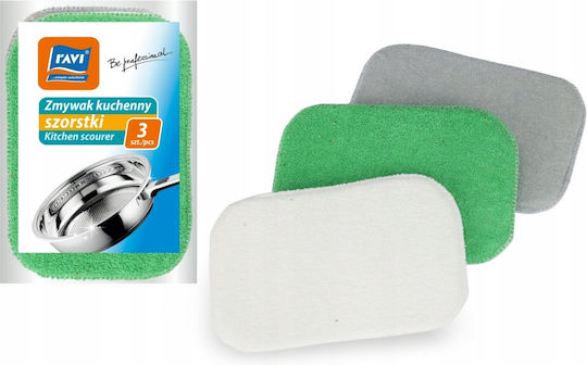 Rough Kitchen Sponges Washing Dishes 3 Pcs
