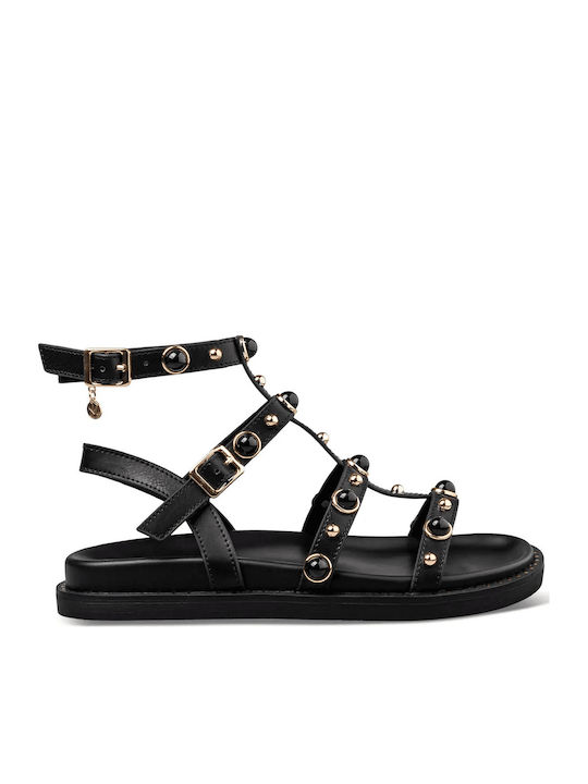 Envie Shoes Γυναικεία Σανδάλια Gladiator Μαύρα