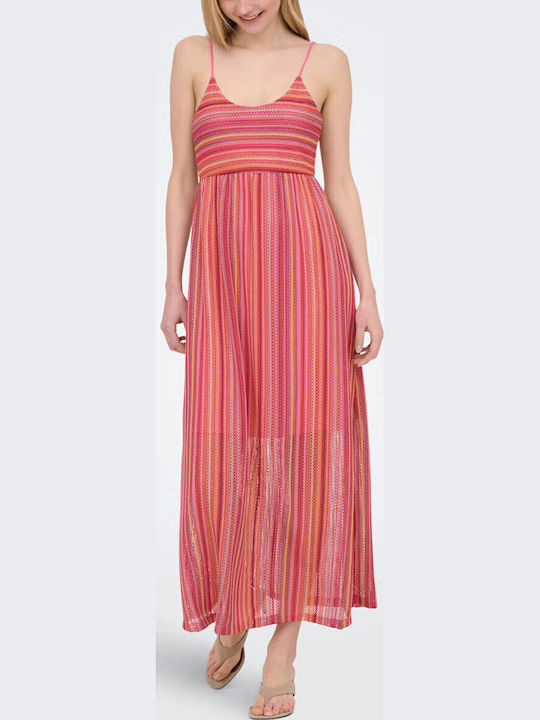 Only Sommer Maxi Damenkleid Himbeere