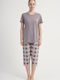 Vienetta Secret Summer Women's Grey Pyjama Set