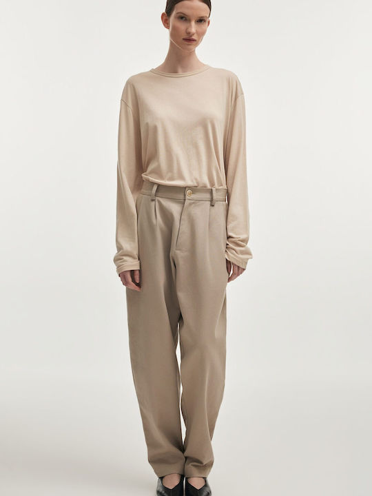 Pantalon Dama Tesatura Greige