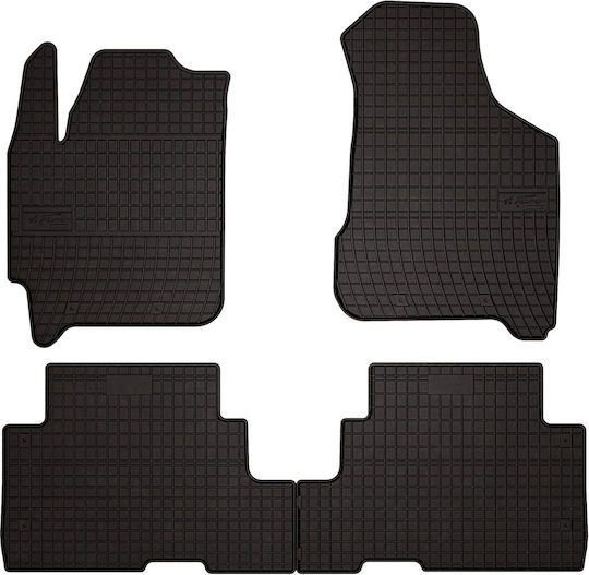 Rubber Car Mats Kia Carens Ii Minivan 2002-2006 Black Fitted