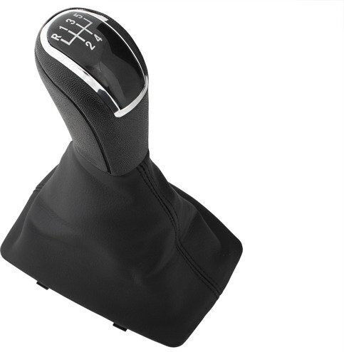 Audi A4 B8 07-15 Black 5 Speed Gear Shift Knob + Black Gaiters