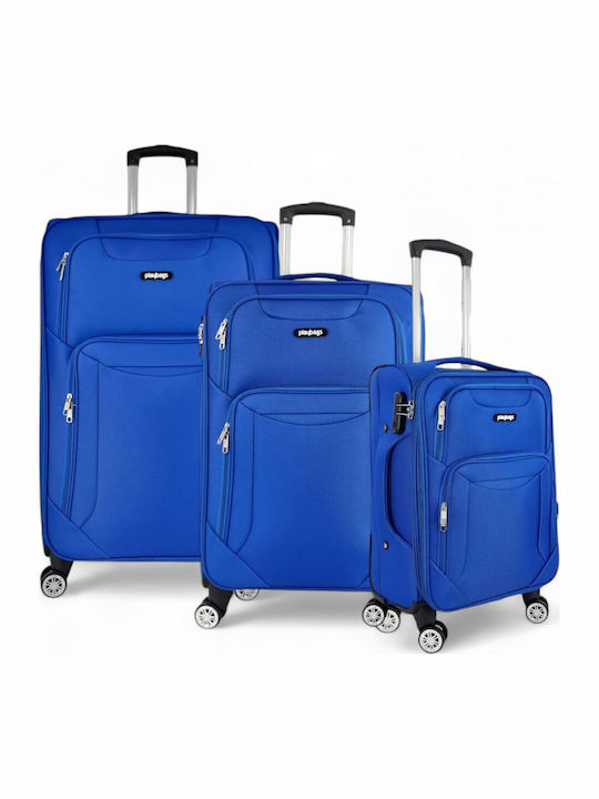 Playbags Βαλίτσες Ταξιδιού Υφασμάτινες Μπλε Ηλε...