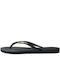 Slim Logo Metallic Flip Flops in Black Colour