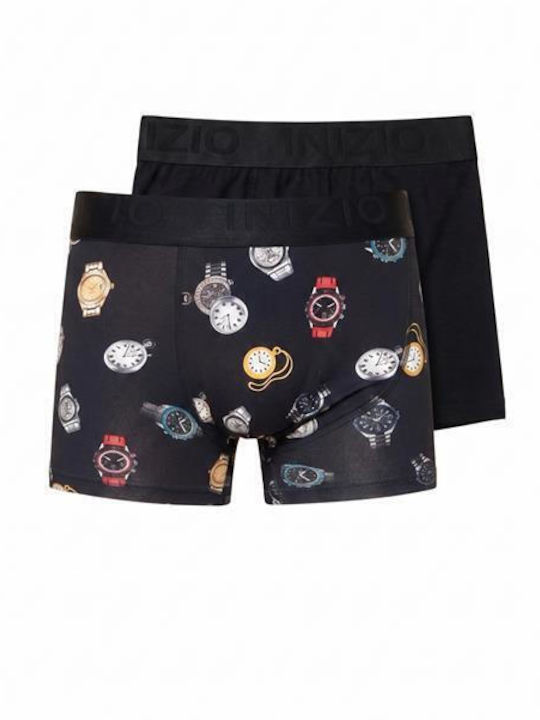 Inizio Men's Boxers Black/Red/Gold 2Pack