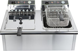 M&M equipment Electric Double Fryer 6kW Capacity 2x12lt F 120 M&M equipment Electric Double Fryer 6kW Capacity 2x12lt F 120