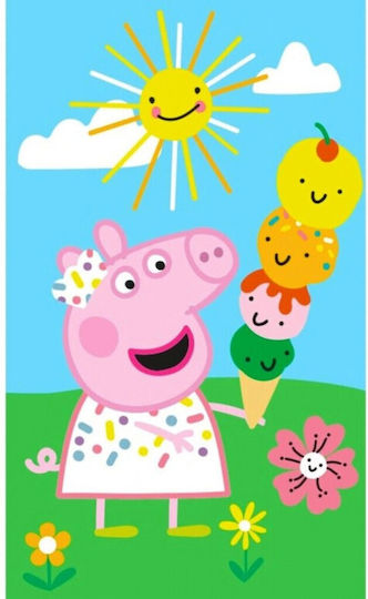 Peppa Schwein Sommerzeit Handtuch Gesichtstuch Doppelseitiges Kinder-Strandtuch 30x50 cm