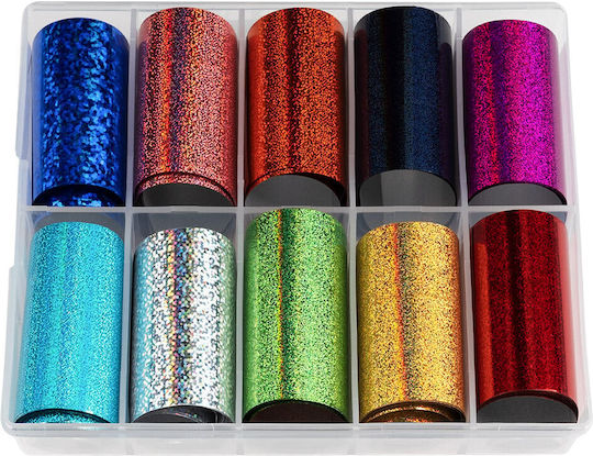 Luxorise Nageldesign Pixel Impact Transfer Folie Set 10 Stück