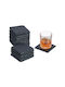 Relaxdays Wooden Gray Coasters 20 Pieces