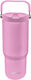 Quokka Handled Tumbler Thermos Stainless Steel BPA Free 860ml Core Blossom Pink with Straw and Handle