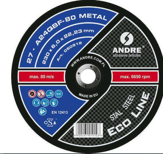 Andre Disc De Șlefuire Metal 230 X 6 0mm Metal Eco Line A24qbf
