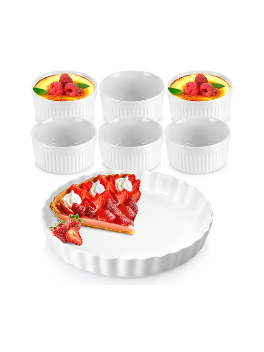 Vilde Round Heat-Resistant Cookware for Tart Ceramic 10x5cm 7 Pieces