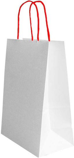 thessPACK Papiergriff Tasche für Geschenk Weiß 18x24x8cm