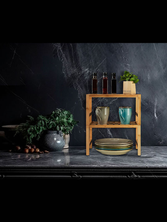 Relaxdays Επιτραπέζια Βάση Bamboo 20x35.5x30.5εκ. Μπεζ