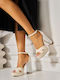 Damen Sandalen Beige