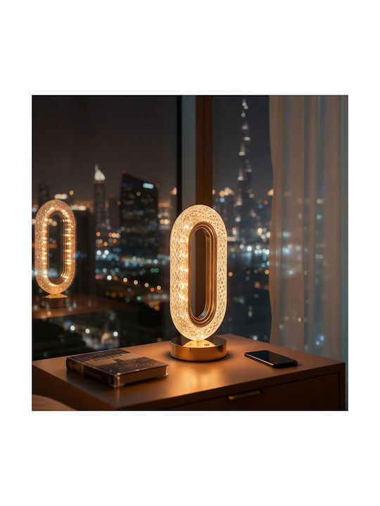Alista Home Plastice Lampă de Masă cu Abajur Auriu și Bază
