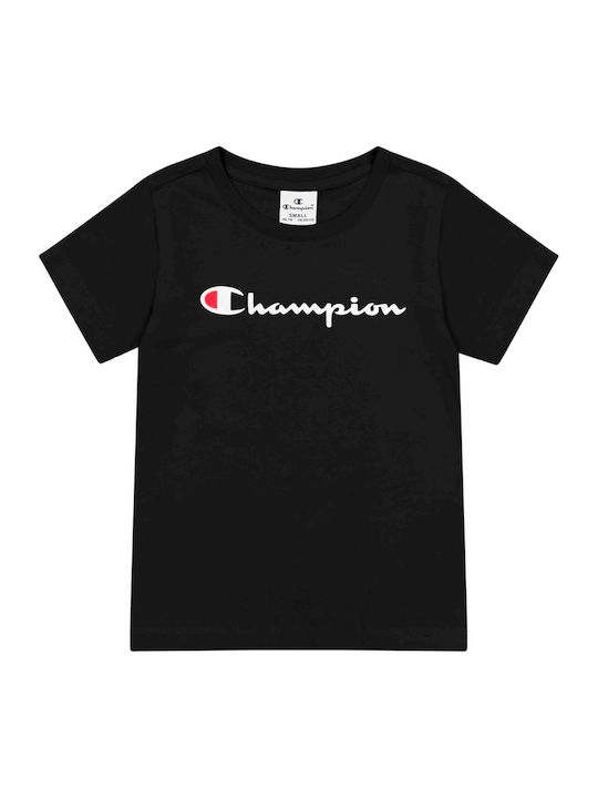 Champion Παιδικό T-shirt Μαύρο