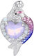 Сребърен Charm 925 Русалка Сърце