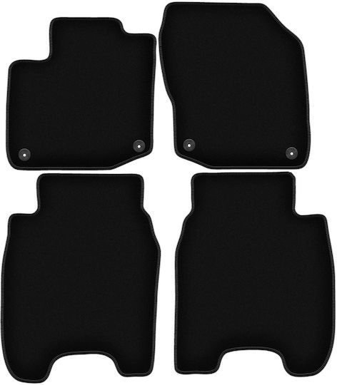 Wielganizator Auto Fußmatten Velours Schwarz Honda Civic iX Kombi 39cm 2011-2016