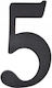 House Number 5 Black 19 Cm