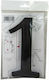 House Number 1 Black 19 Cm