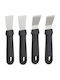 Set 4 Raclete de Curățare Relaxdays Oțel Inoxidabil Plastic 17.5x4x1.5cm Negre Argintii