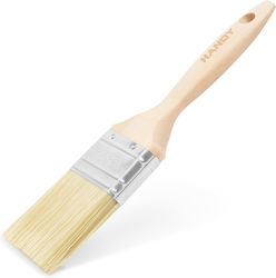 Pensulă Plată de Pictură 2,5 Inch 63 Mm Mâner Din Lemn Lavabilă Vopsea Lac Glazură Grund