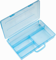 Sensopro Milano Compartmentalized Manicure Box 4 Slots Blue