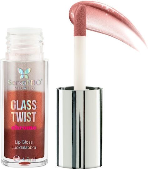 Glass Twist Chrome Lip Gloss Sensopro Milano Sunlit
