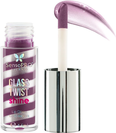Glass Twist Shine Lip Gloss Sensopro Milano Silver Plum