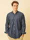 Long Sleeve Denim Shirt Blue