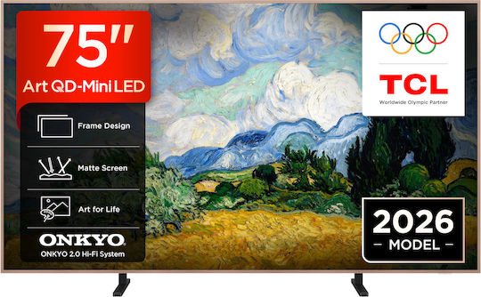 TCL Smart Fernseher 75" 4K Ultra HD QD-Mini LED A400 Pro Art HDR (2026) 75A400 Pro