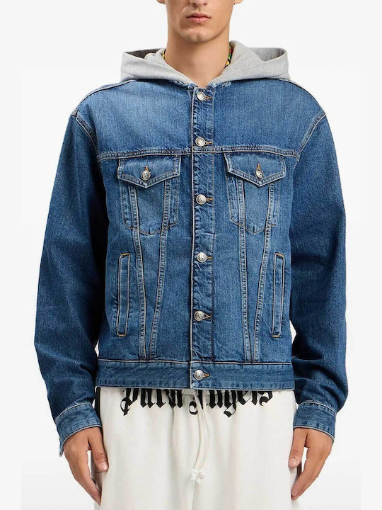 Palm Angels Деним Яке Medium Blue Melange Grey